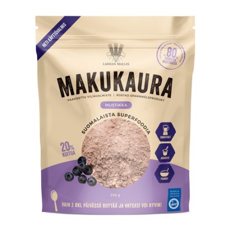 finska och svenska produkter Makukaura havre med blåbär
